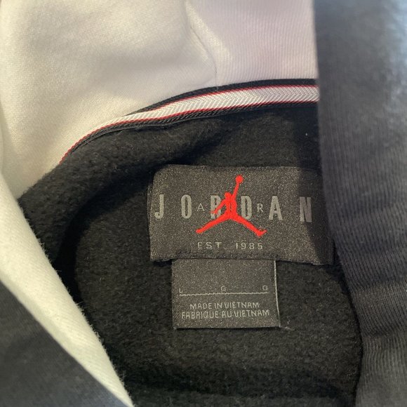 Jordan Men's Hoodie Flight Jumpman Graphic Pull Over Long Sleeve Sweatshirt Sz L - Picture 8 of 10